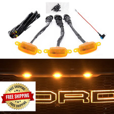 AUXLIGHT LED Grille Lights Amber Compatible with Ford F-150 F150 Raptor Style
