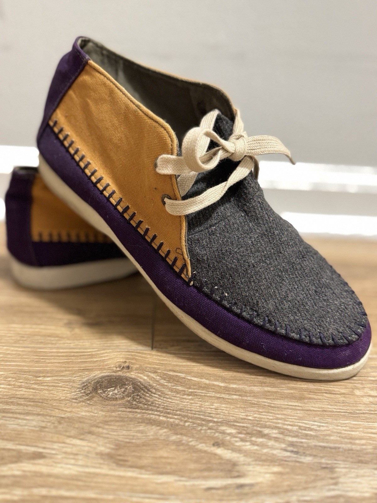 Generic Surplus Apache Canvas Moccasin Shoes Sunf… - image 2