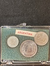 Foreign Coin Collection Argentina Lot Of Three 5, 20 Centavos, 1 Peso 1957-1962