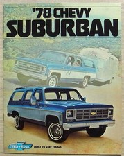 CHEVROLET SUBURBAN SUV USA Car Sales Brochure For 1978 #3583