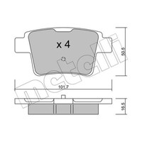 Metelli BremsbeläGe Hinten FüR Ford Mondeo III Turnier Jaguar X-Type