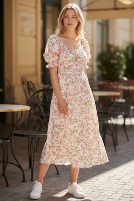 petite pink dress Petite Pink Ditsy Floral Benita Mini Dress