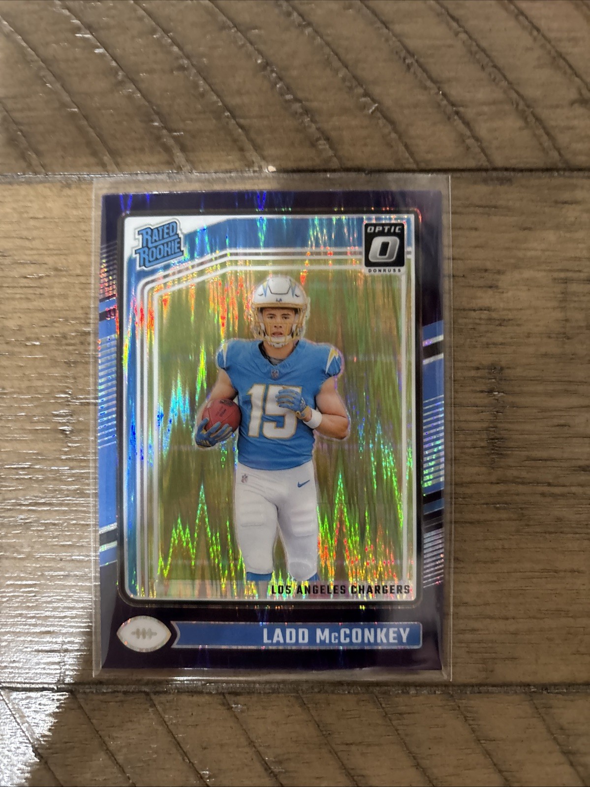 2024 Donruss Optic - Rated Rookie Ladd McConkey #266 Purple Shock