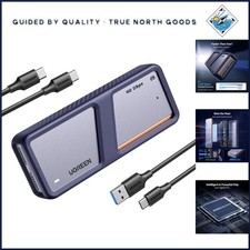 Compact M.2 NVMe SSD Enclosure with Built-in Cooling Fan for Optimal Performance
