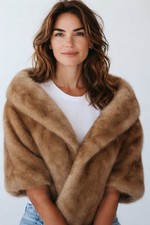 Vintage Autumn Haze Mink Fur Stole Size Large, Tea Party  Formal