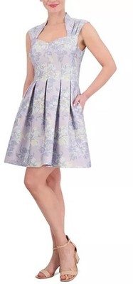 green emerald velvet dress Vince Camuto Women's Printed Scuba Fit and Flare Dress, Navy/Red, 8 at  Amazon Women's Clothing store