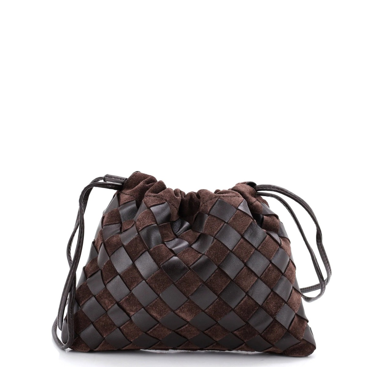 Bottega Veneta Drawstring Dustbag Crossbody Bag Intrecciato
