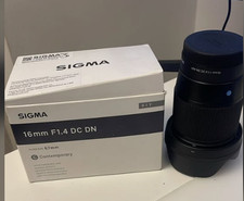 Sigma 16mm F1.4 lens. Unboxed but never used