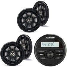 Kicker 46KMC2 Marine Gauge-Style Source 2 Pair 51PSC654 6.5" Powersports...