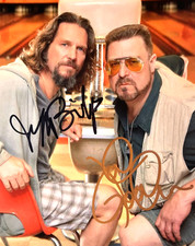 Jeff Bridges, John Goodman Signed BIG LEBOWSKI Original Autographs 8x10" + COA