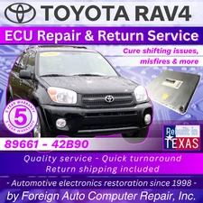 89661-42B90 RAV4 Toyota ECU Repair Service - Cure shifting issues - 5yr warranty