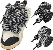 2 Pairs Thick Shoe Laces for Lanvin Sneakers, 3/32' 3Cm Jumbo Chunky Fat Shoela