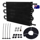 Aluminum 6 Row Engine Transmission Oil Cooler In/Outlet +Hose Mounting Kit NEW