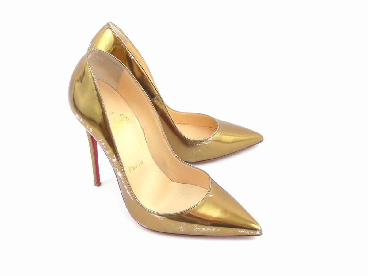 Christian Louboutin So Kate Bronze Specchio Leather ~ UK 2 / EU 35 / US 5