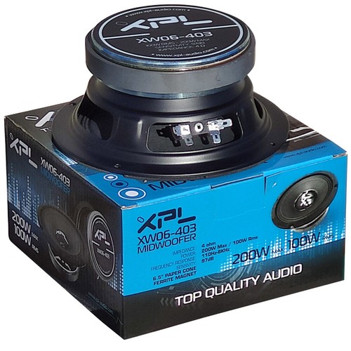 1 XPL XW06-403 diffusore 16,5 cm 200 watt max 4 ohm auto car + 3 sticker omaggio - Foto 2 di 9