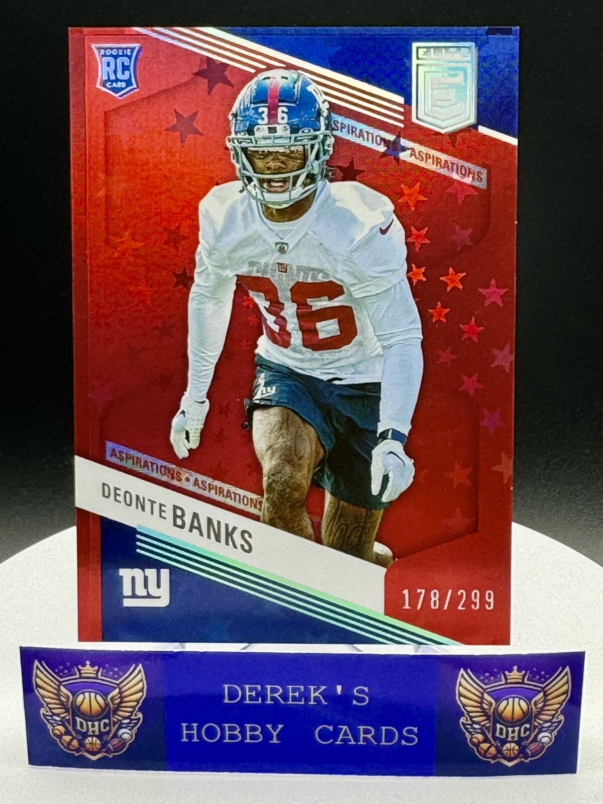 Deonte Banks 2023 Panini Donruss Elite Red Stars /299 RC Gaints Rookie