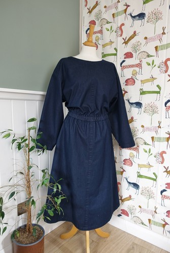 KIN by JOHN LEWIS Dark blue Cotton blend denim look dress size 14 - Picture 2 of 10