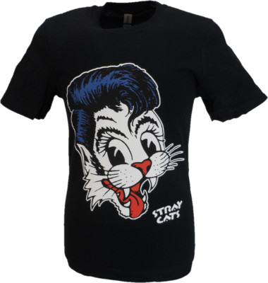Offiziell lizenzierte Herren-T-Shirts Streunerkatzen Logo Retro