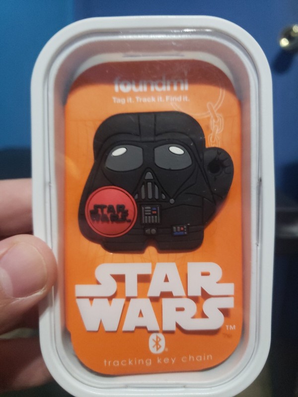 Star Wars Foundmi App Enabled Bluetooth Tracking Keychain Tag Darth Vader