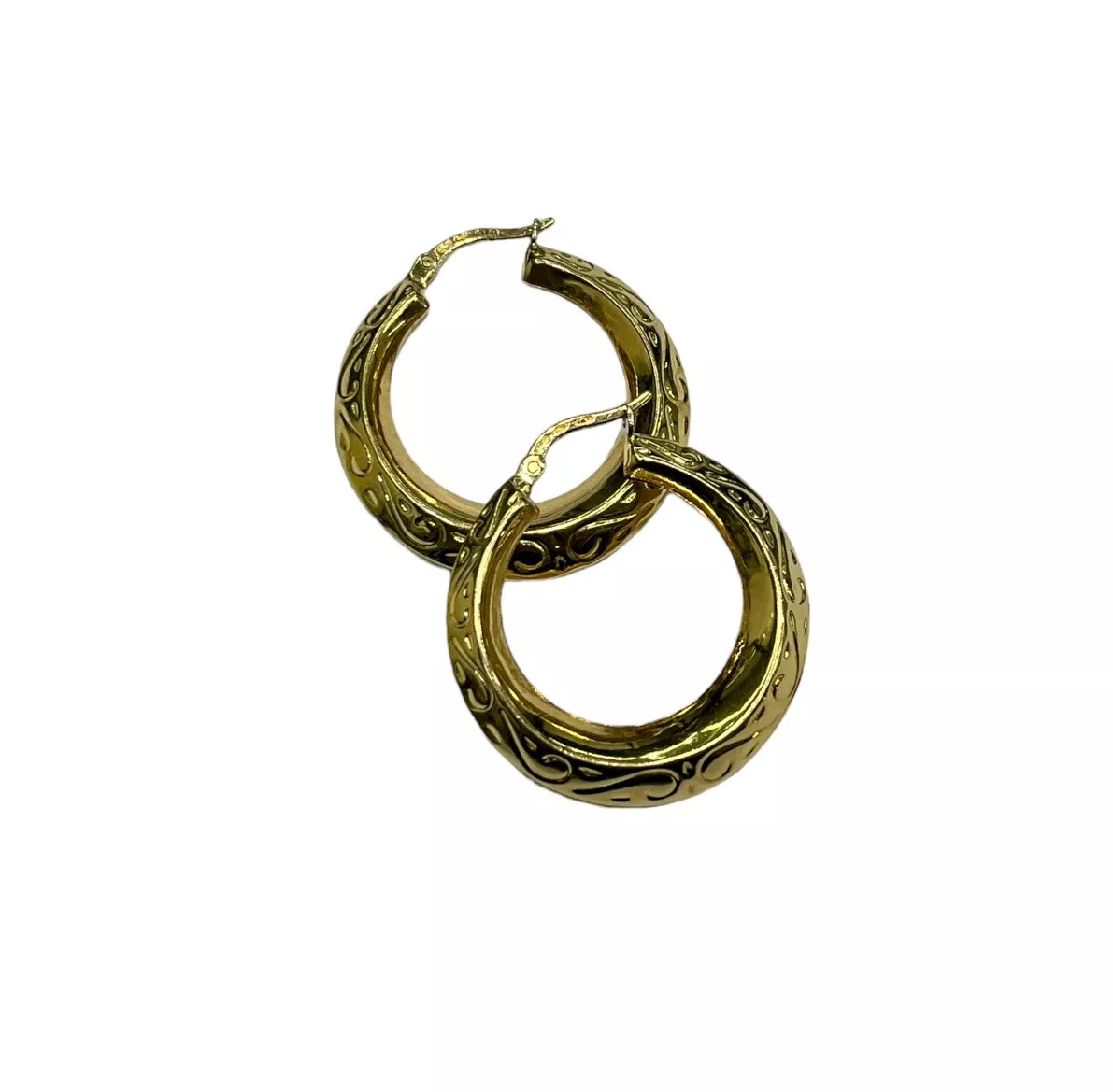 18ct gold creole earrings deals