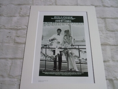 14x11 A VIEW TO A KILL James Bond Roger Moore Tanya Werbung Bollinger Champagner