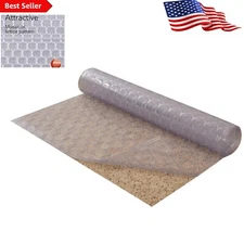Clear Mosaic Vinyl Carpet Runner with Studded Backing - Eco-conscious Choice