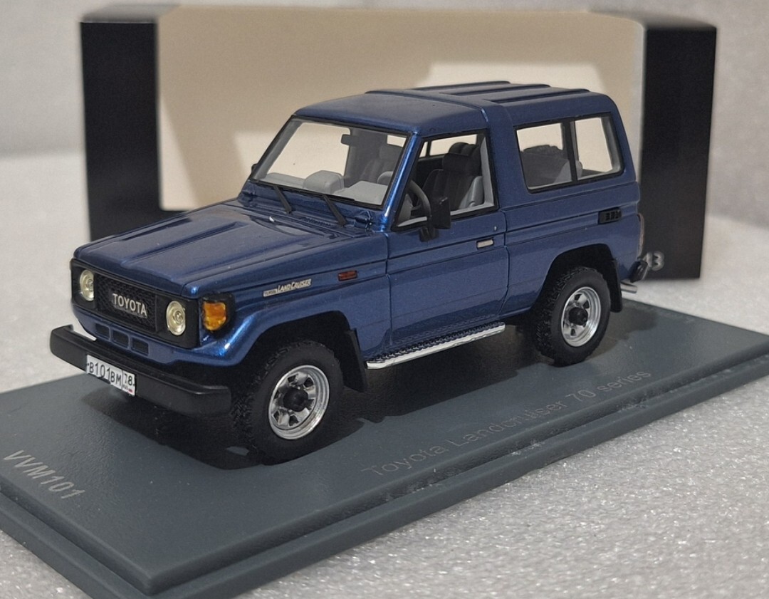 Toyota Land Cruiser 70 Series 1986 Blue 1:43 Neo 43999 VVM 101 (1