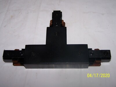 NEW WAC Lighting J Track 2-Circuit T Connector, Black - J2-T-BK