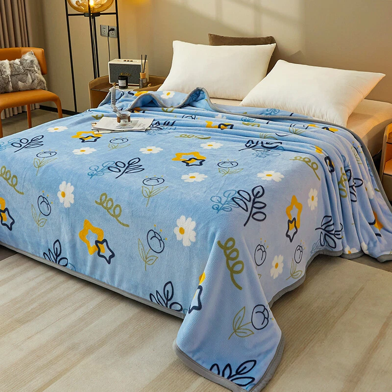 Large Blanket Warm Quilt Bed Cover Flat Sheet Luxury Grade A Warm Blanket Throw - Image 3 of 4