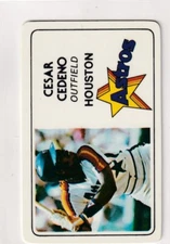 1981 PERMA GRAPHICS CESAR CEDENO HOUSTON ASTROS SUPER STAR CREDIT CARD JC-4435