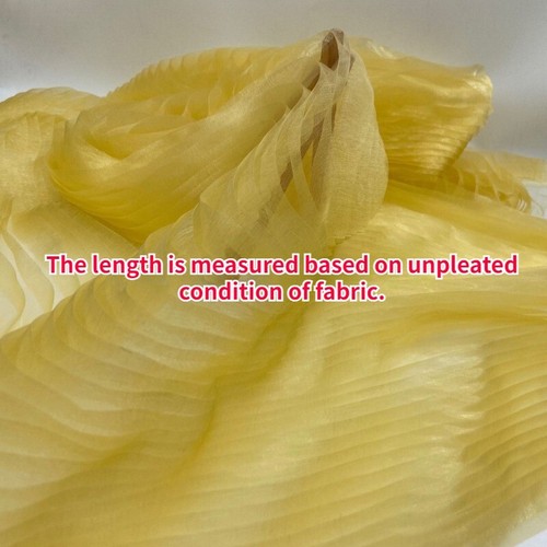 1 Yard Organza Pleated Mesh Fabric Sheer Ruffled Gauze Dress Frill DIY Sewing - Picture 8 of 22