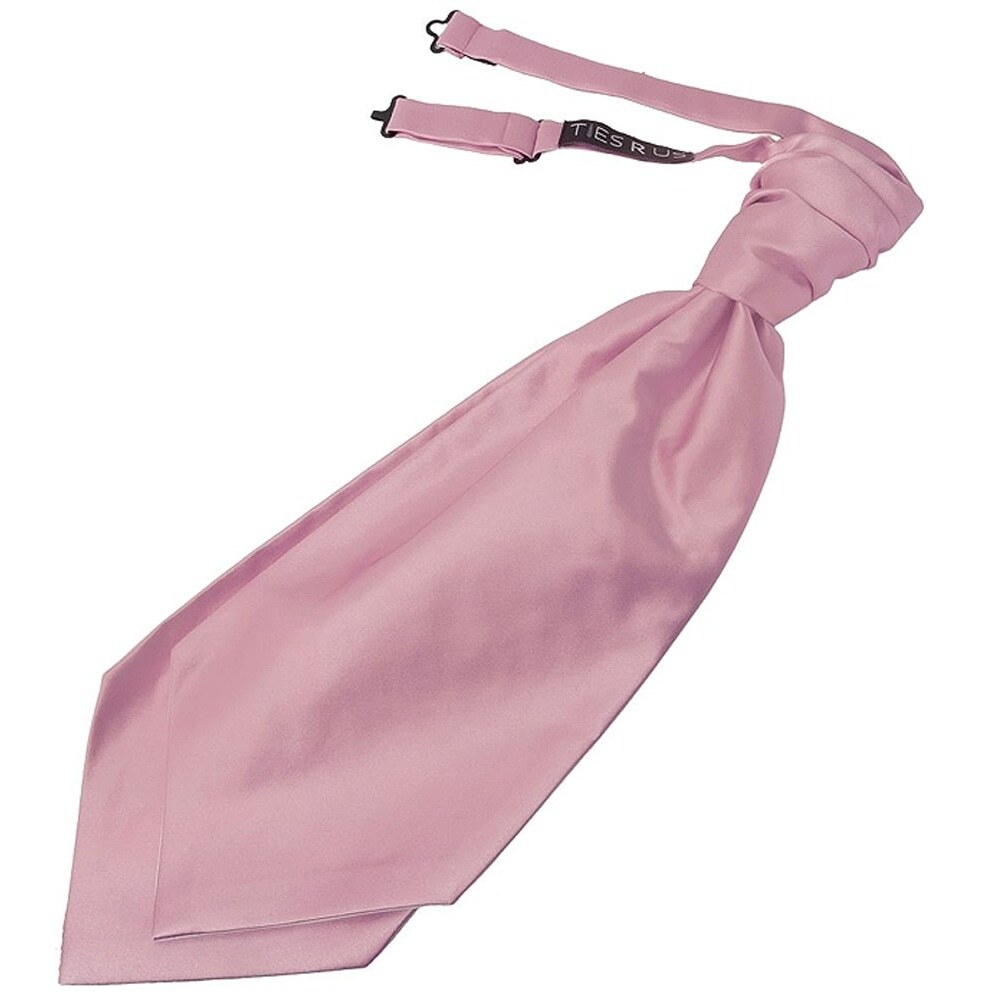 Plain Light Dusty Pink Satin Men's Cravat Tie Wedding Christening Formal Prom