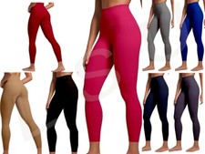 Women High Waisted Tummy Control Leggings Stretchy Slim Fit Comfy For Yoga  Gym