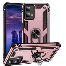 Ring Case Magnetic Metal Stand Cover Tempered Glass For Motorola Moto G 5G 2024