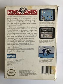 1991 Vintage MONOPOLY Nintendo NES Video Game With Box