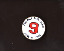 Ted Williams PERSONAL COLLECTION Lapel or Hat PIN from his June 11th 1999 Night