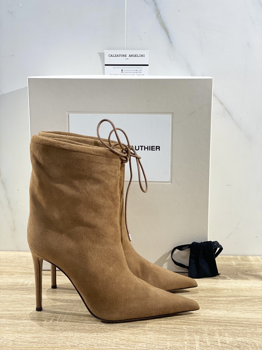 Alexandre Vauthier Raquel 105 Tube Luxury Boots Woman Suede Falcone 39