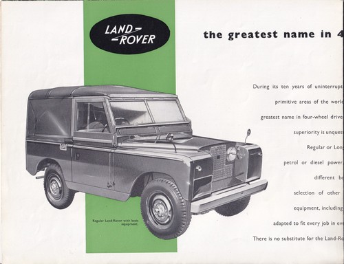 THE LAND ROVER THE WORLD'S MOST VERSATILE VEHICLE BROCHURE, PUBLICATION No. 573. - Picture 4 of 7