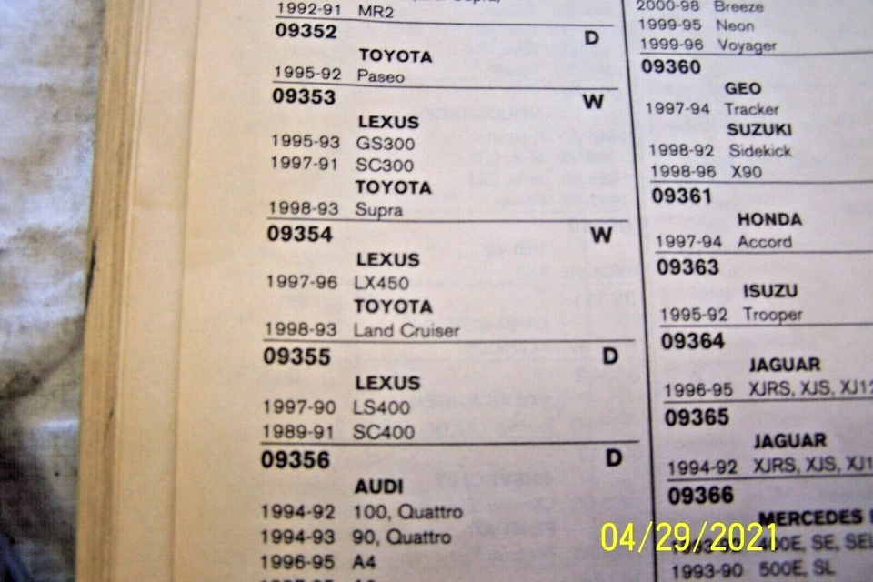 BOSCH SILICONE PLUG WIRE SET 09355 FITS LEXUS SC400 1989-91 LX400 1990- 97 NOS - Image 3 of 3