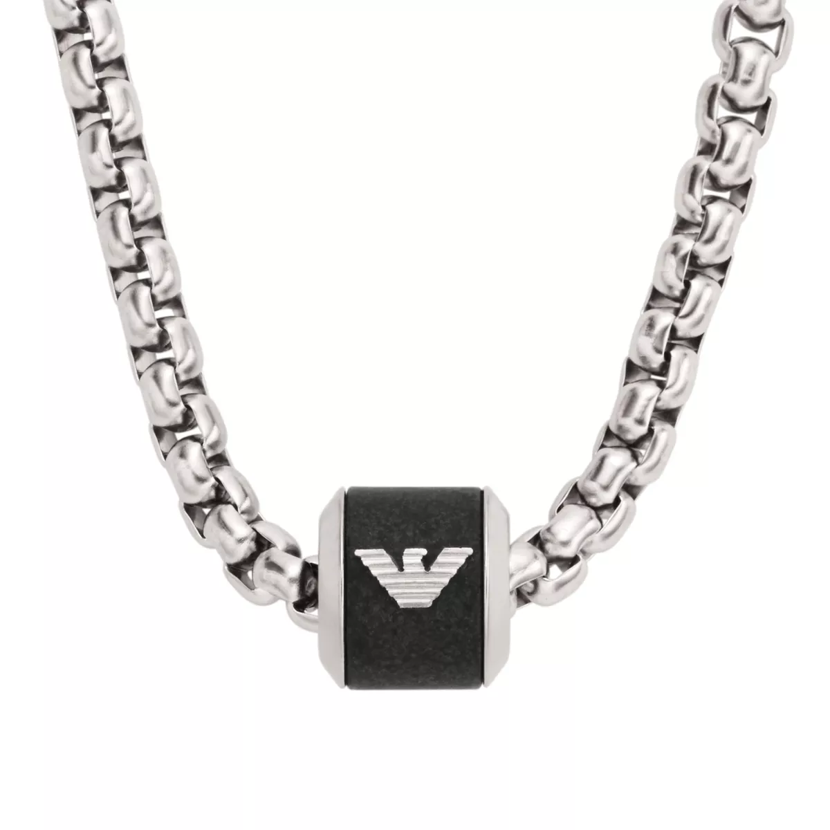 EMPORIO ARMANI EGS2675040 Unisex Men Stainless Steel Chain Necklace Pendant  | eBay