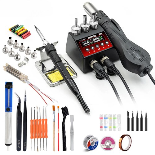 2-in-1 Soldering Station LCD Display 750W Adjustable Temperature Air Flow - Picture 18 of 18