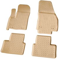 3D Gummi Fussmatten Passend FüR Opel Meriva B BJ 2010 - 2017 Beige Mit Rand