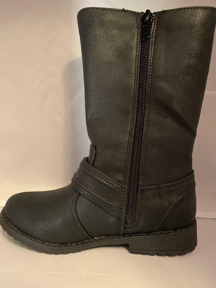 摩托车风格靴子 Kenneth Cole 黑色硬片 2 女孩尺寸 11 M — 第 4/4 张图片