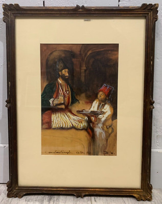 Technik Mischtechnik Orientalische Traditionelle MONOGRAMM D W Konstantinopel