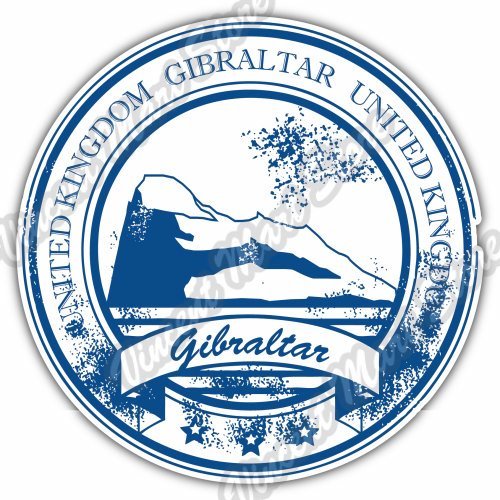 Gibraltar Vereinigtes Königreich Land Stempel Autoaufkleber Vinyl 4,6" - Bild 1 von 1