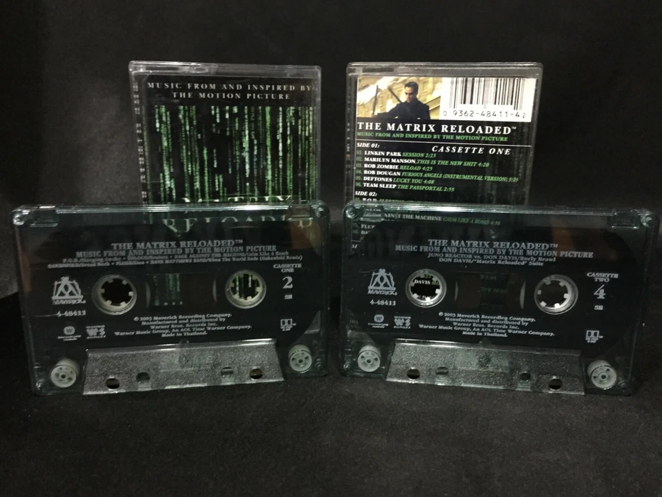 The Matrix Reloaded The Album 2X кассетная лента (2003) Deftones Linkin Park P.O.D - Изображение 3 из 4