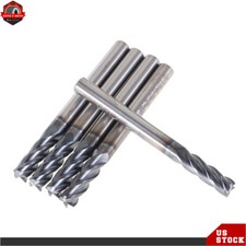 5Set 3/16" 4 Flute 2" Overall Length Regular Carbide End Mill TiALN COATED New