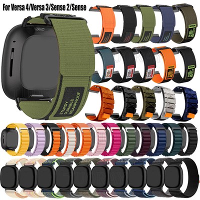 Rugged Nylon Loop Strap For Fitbit Versa 4 3/Versa Sense 2 1 Sport Band Bracelet