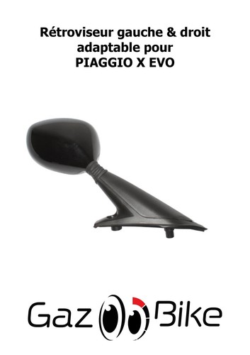 Paire Retroviseur adaptable gauche et droit Piaggio X EVO 400 E3 de 2007 à 2011 - Imagen 2 de 3