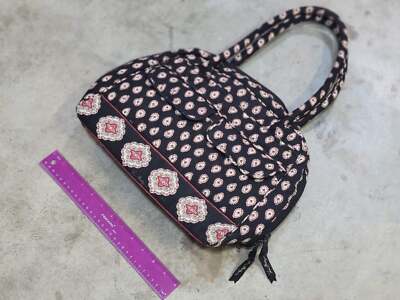 Vera Bradley Quilted Vintage Black Purse Shoulder Hand Bag